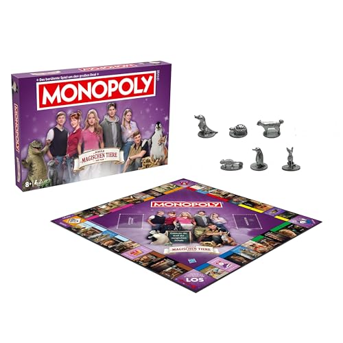 Winning Moves Monopoly Die Schule der magischen Tiere Edition - Monopoly Spiel für Fans - Familienspiele Strategie Brettspiele Die Schule der magischen Tiere - 2+ Spieler ab 8+ Jahren - Deutsch – Bild 3