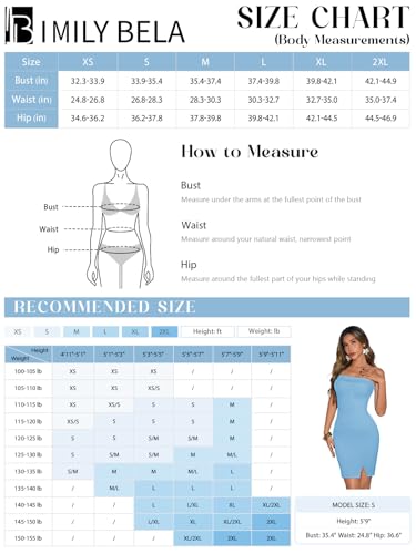 Image of Imily Bela Womens Strapless Bodycon Dresses Ribbed Knit Mini Dress Slit Tube Midi Dresses for Party Club Night