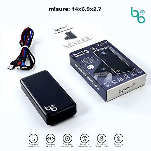 BEYOBUY Powerbank 20000mah, Power Bank Portatile