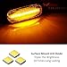 iJDMTOY Smoked Lens Amber Full LED Front Side Marker Light Kit Compatible With 1998-15 Land Rover Defender, 02-05 Freelander & 98-04 Discovery 2 LR2, Powered by 16-SMD LED, Replace OEM Sidemarkers
