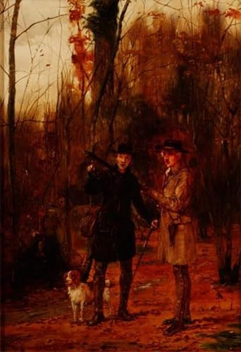 Tableau Toile Chasse Bécasse George Goodwin Kilburne Décoration Murale Salon Salon 60x90cm
