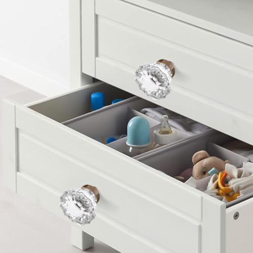 Image of 8 Pack Champagne Bronze Crystal Cabinet Knobs for Drawer,1.5 inch