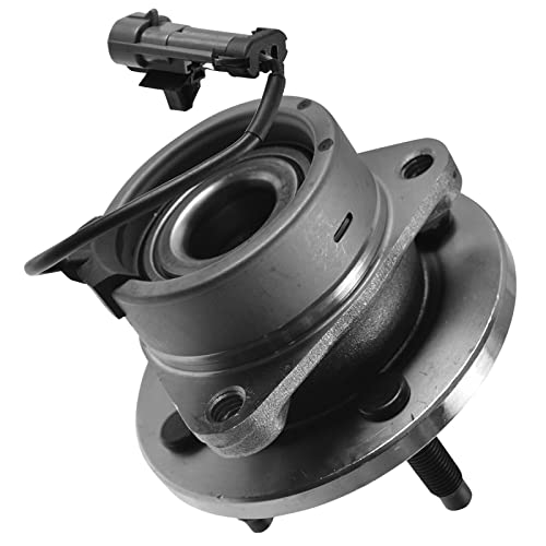 Image of TRQ Front Left and Right Wheel Bearing and Hub Assembly Set 2 Piece Compatible with 05-08 Chevrolet Cobalt 4 Wheel ABS 4 Lug Wheels 09-10 Cobalt LS 09-10 LT 03-07 Saturn Ion 07-09 Pontiac G5