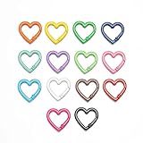 KXJHY 25PCS Heart Shape Key Rings, Crafts DIY Keychain Metal Key Rings for Home Car Office Organization, Arts Crafts Projects (Heart)