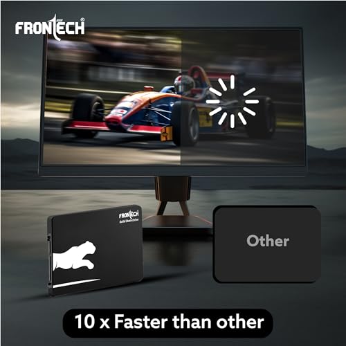 Image of FRONTECH 128GB Internal SSD, 2.5 SATA3, TLC+SMI, Low Energy Consumption, Ultra Fast with Read /Write Speed Upto 500 /480 Mbps, (SSD-0026, Black & White)