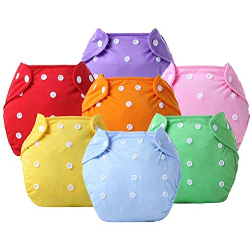 Preisvergleich Produktbild RZiioo Set von 7 Mehrwegwindeln - waschbare Tuch-Windeln - Nichteinwegwindeln - 100% Eco Friendly Nappies