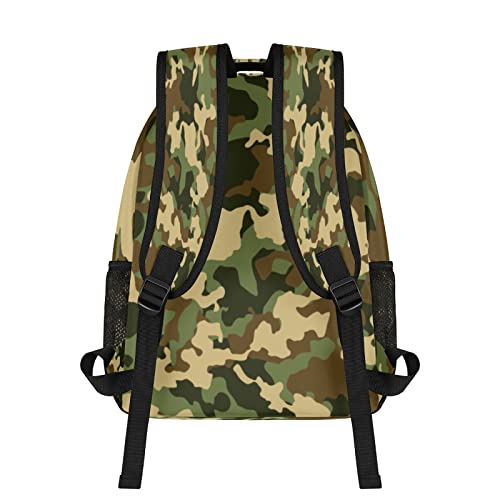 Mochila escolar de estudante maior, durável, impermeável, bolsa de viagem, mochila para laptop, mochilas universitárias com tira refletiva, Camuflagem, One Size 3 41Dwp3c0zkL