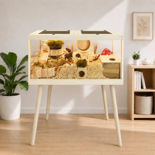 PROLEE Small Animal Cage, Hamster Cage Mesh Roof, Hamster House with Leg by PROLEE - Used condition - Image 2