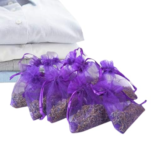 Bolsa de lavanda – Ambientador refrescante para armario, flores de lavanda secas, brote de lavanda seco, adecuado para armarios, fragancias, cajones, bolsitas, aromaterapia, relajación, conservación