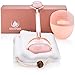 3 in 1 Anti Aging Rose Quartz Roller Therapy Kit by SilverDel - Rose Quartz Massage Roller, Silicone Facial Cleansing Brush and Terry Cloth Storage Pouch