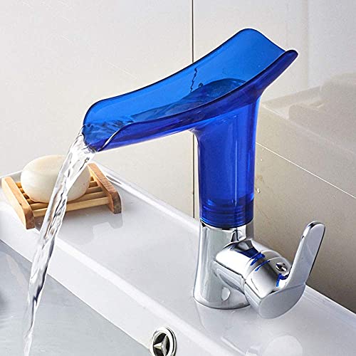 Robinet de cuisine cascade transparent avec rotation 360° pour évier et vasque esthétique