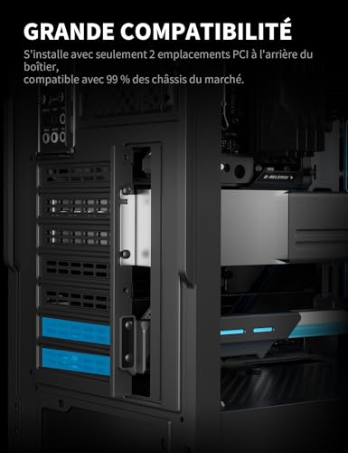 Soporte GPU aleación resistente upHere GL7 con iluminación ARGB ajustable para proteger tu PC 6