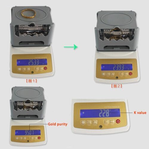 Digital Gold Karat Tester - Precious Metal Purity Analyzer, Electronic Densimeter for Accurate Gold Testing, Jewelry Assay Tool for Professionals and Enthusiasts