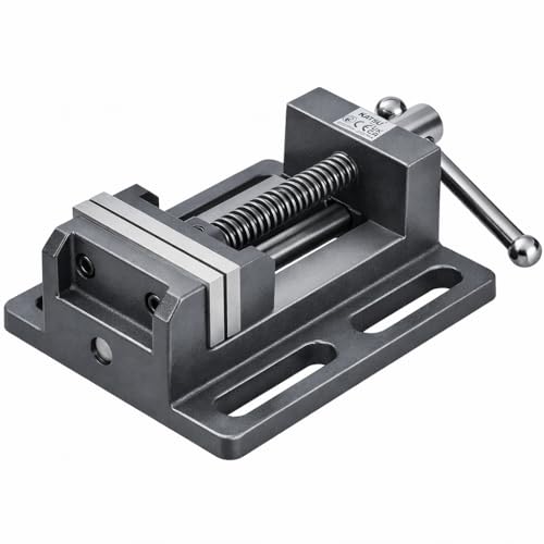 KATSU Étau de perceuse à colonne 4' (100 mm) avec barre de guidage, pince de banc de perçage à pilier de qualité professionnelle pour ateliers et fraiseuses 4022704