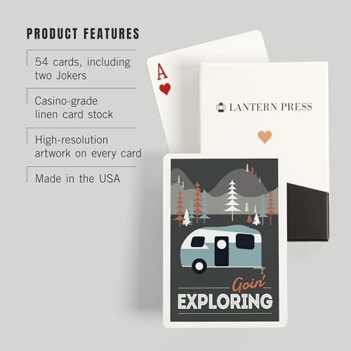 Lantern Press Baraja de Póker Retro Camper 52 cartas miniatura 3