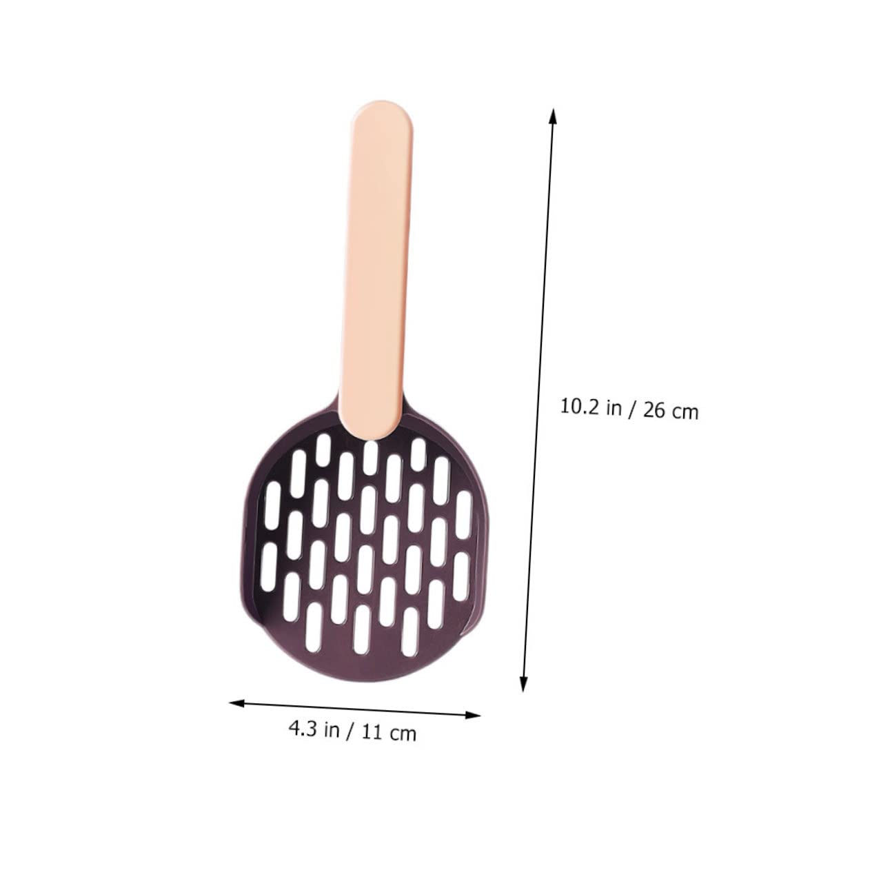 Beavorty 3 Set di Piccola Paletta per Lettiera per Gattini Paletta per Lettiera per Animali Domestici Design a Mezzo Robusto Materiale ABS/caffè Facile da Usare 2 Pezzi*3