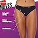 Hanes Women's Moves Underwear, 360° Flex Stretch Panties, Smooth & Seamless Hipsters Thongs, 6-Pack, 6pk Bikini: Black x3/Almond/Red/Pink
