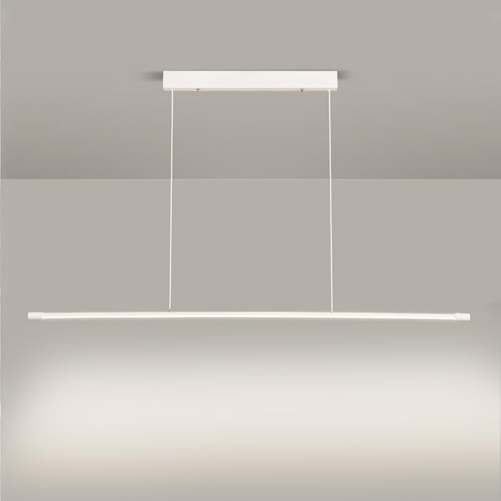 KXEcoLife Adjustable LED Linear Pendant Light for Dining Table, Minimalist Ceiling Fixture, Modern Hanging Chandelier Kitchen Island & Office Store, Star of