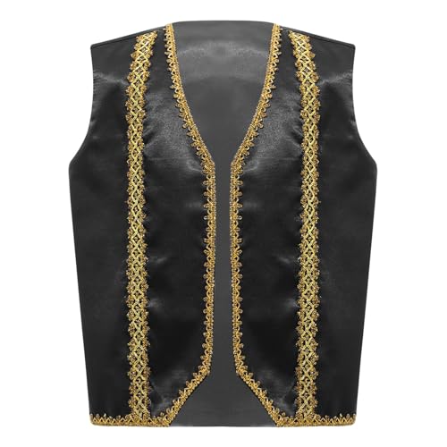 Kids Boys Arabian Prince Outfit Sleeveless Vest Waistcoat Halloween Carnival Fancy Party Dress Up