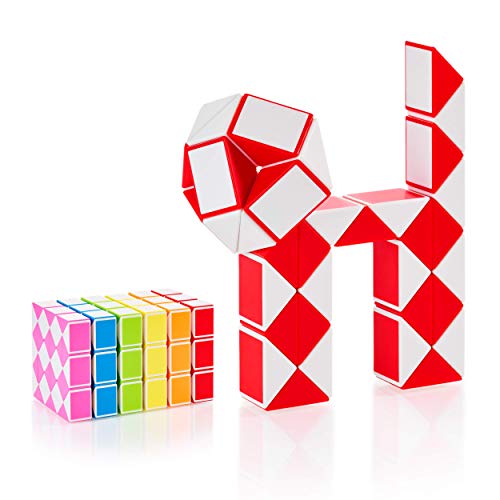 CUBIDI® Original Magic Snake - 36 Blöcke Rot | Knobelspiele für Kinder und Erwachsene | Ideal als Mitgebsel Kindergeburtstag… – Ansicht 1