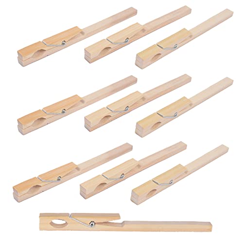 Houten reageerbuisklem hout reageerbuis clip klemhouder bamboe hout reageerbuis houder klem bamboe hout reageerbuishouder klemclips, 10 stuks, voor laboratorium chemische experiment accessoires voor 10-20 mm