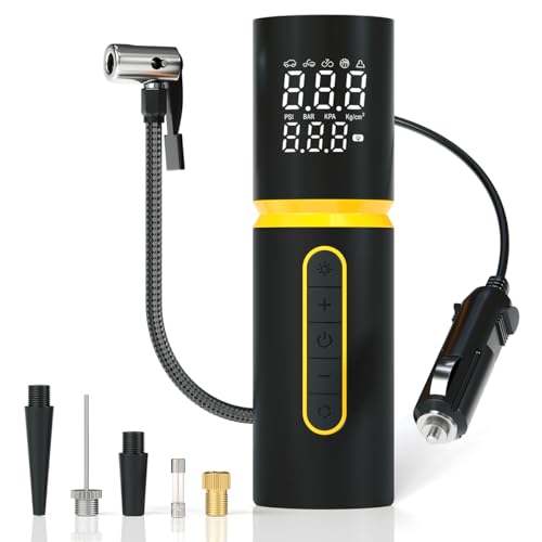 Portronics Vayu 5.0 Lite, Portable 12V DC Corded Tyre Inflator, 15...