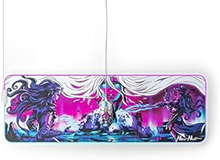 SteelSeries QcK Prism Gaming Mouse Pad - 2-Zone RGB Illumination - Real-time Event Lighting - Optimized for Gaming Sensors - Size XL - Neo Noir