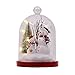 Valery Madelyn 10" Polyresin Christmas Snowman Figurines Decorations in Cloche with Led Lights, Themed with Classic Collection Splendor Christmas Ornaments