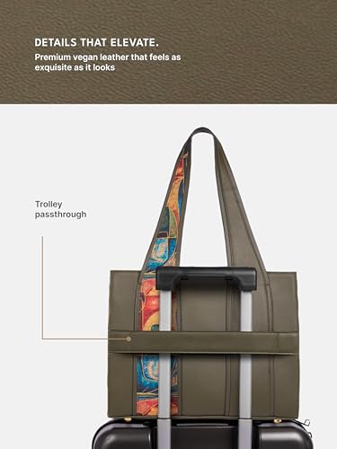 Image of ZOUK Kalki Office Bag for Women |Vegan Leather | Twin Gadget Compartments | Fits 13-Inch Laptop + iPad | Concealed Zipper Pocket