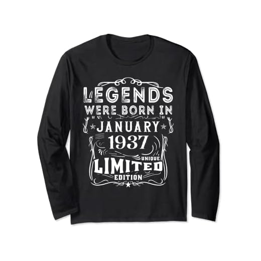 Cumpleaños Enero 1937 Edición Limitada Regalo January 1937 Manga Larga