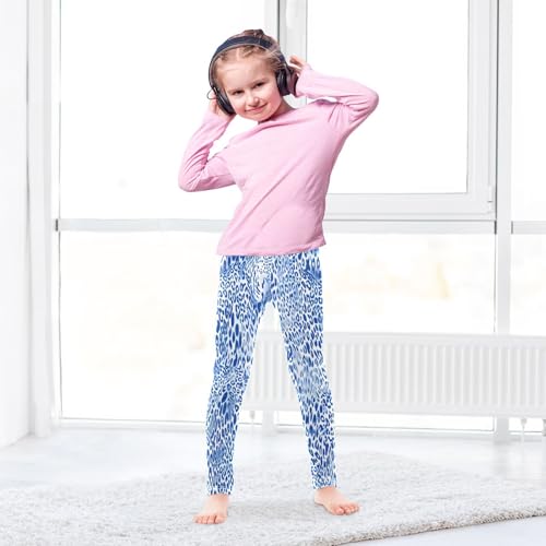 Bolaz Toddler Girls Leggings Printed Yoga Pants Leggings Blue Leopard Print for Kids4