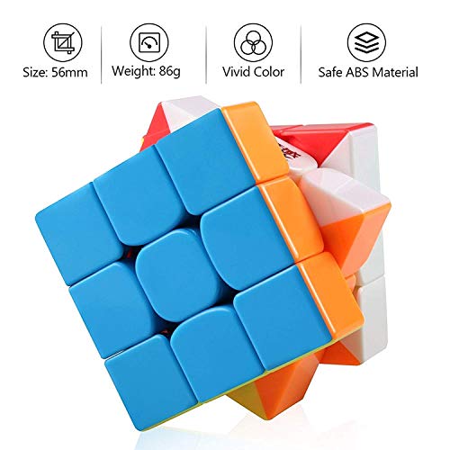 Image of D-fix 3x3 Sticker Less | Beginner Speed Cube for Kids Boys Girls Above 3 4 5 6 Years Old & Above | Magic Puzzle Toy | Durable & Smooth Cube with Anti-Pop Design