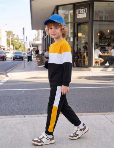 Image of Boys Clothes Boy Outfits 2-Piece Long Sleeve Sweatshirt Tops and Pants Fall Winter Outfits Set 3-14 Years