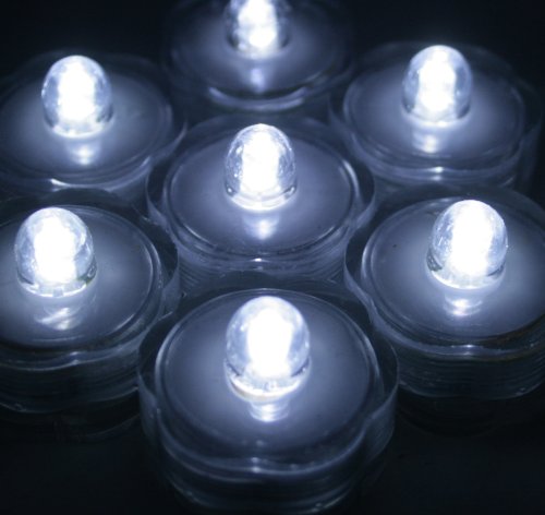 Bluedot Trading Led Submersible Waterproof Battery Operated Led Candle For Wedding/Party/Christmas/Floral Decoration Vase Lights - White - 1 Pack Of 10 #TOP2