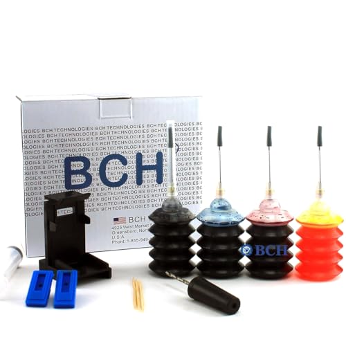 BCH Ink Refill Kit – Compatible with Select HP Ink Cartridges (67,...