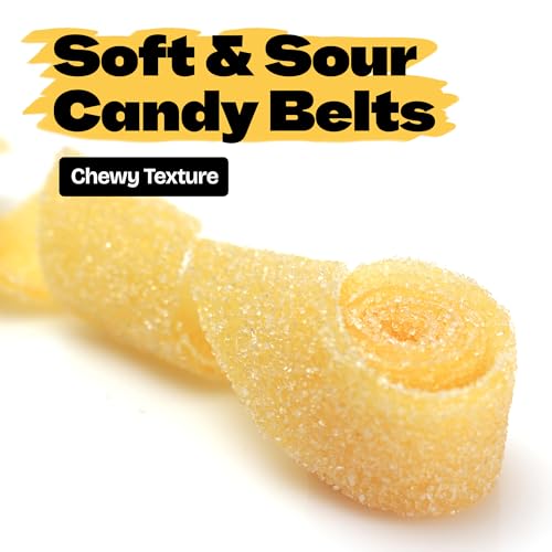 Sour Belts Candy - Mango Candy Sour Strips - 1.3 Lb Sour Candy Bulk - Super Sour Tape Candy - Sour Strips Candy - Peanut Free - Great as Movie Theater Candies for Kids - image 6