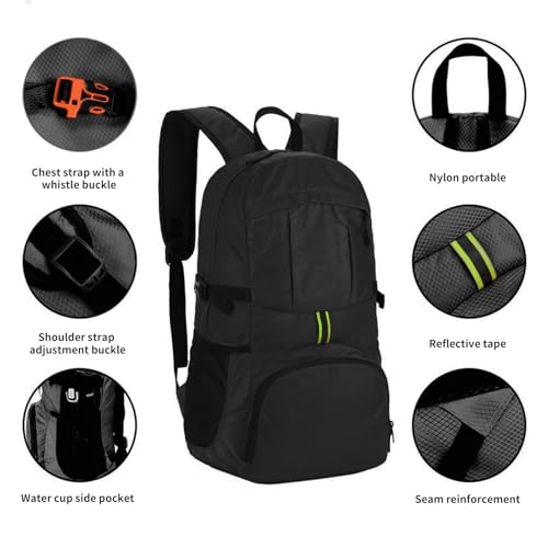 Mochila plegable impermeable para senderismo miniatura 4