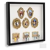 AULSAM Mini Menschen Figuren Museum DIY Set mit Mini Bilderrahmen, Vintage & 8 Miniatur Figuren Museum für Einzigartige Momente, Bedeutungsvolles Geschenk zum Valentinstag(schwarz)