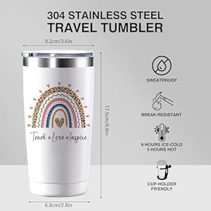 Teacher Gifts for Women, Men, Teacher Appreciation Gifts from Students, Teacher Christmas Gifts, Teacher Birthday Gifts, Back to School Gifts, 20oz Insulated Teacher Tumbler Coffee Cup Teacher Gifts for Women Men Teacher Appreciation Gifts from Students Teacher Christmas Gifts Teacher Birthday Gifts Back to School Gifts 20oz Insulated Teacher Tumbler Coffee Cup
