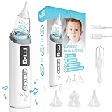 ZALEZ - Aspirador Nasal para Bebe - Sacamocos Bebe - Aspirador Nasal Recargable con 3 Boquillas y 3 Niveles de Succión - Saca Mocos para Bebes con Luz, Música Relajante para Recién Nacidos.