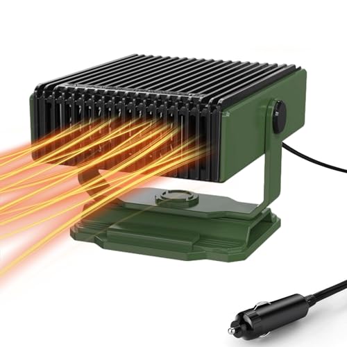 KQLHLHDYZ - Calefacción de coche, 12 V, 150 W, portátil de coche, antiniebla, descongelador, portabilidad, calefacción, encendedor de cigarrillos, radiador, ventilador de coche para todos los coches