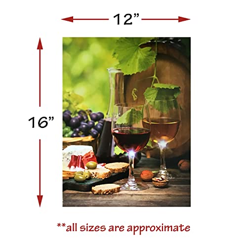 Banberry Designs 2550 Lighted Wine Canvas Print Wall Art With Led Lights Glasses And Bottle Pictured thumb #1