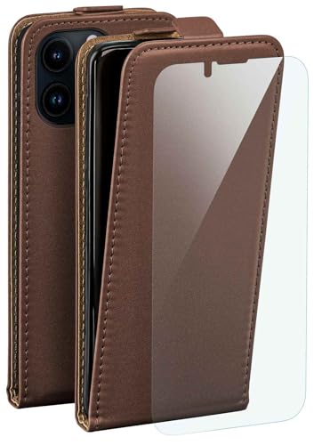 Étui cuir iPhone 13 Pro Max marron foncé moex idéal pour sécuriser votre téléphone au bureau