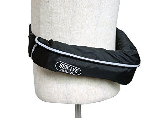 手動膨張式 ライフジャケット ベルト式/オーシャンWR-3 国交省認定品 タイプA 検定品 桜マーク付 (ブラック) 3枚目