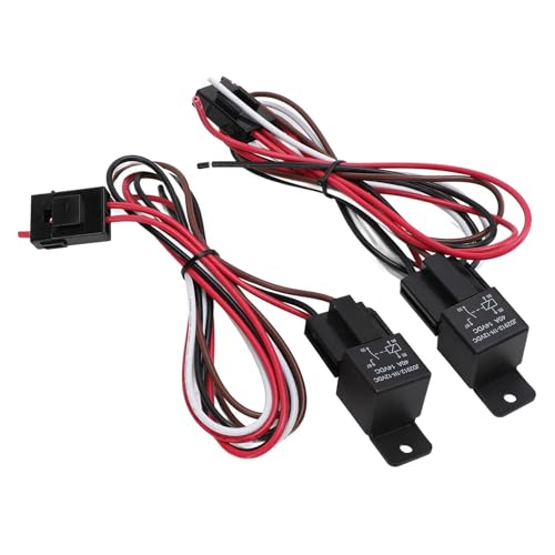 Aramox Kit de Cableado de Ventilador Eléctrico Dual, Termostato de relé de 12 V, Simplifica la Configuración del Ventilador de Refrigeración para Modelos de 10 a 16 Pulgadas