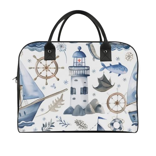 Sailboat Women's Handbag Multi-Object Travel Bag Lightweight Carry-On Cross-Body Bag3