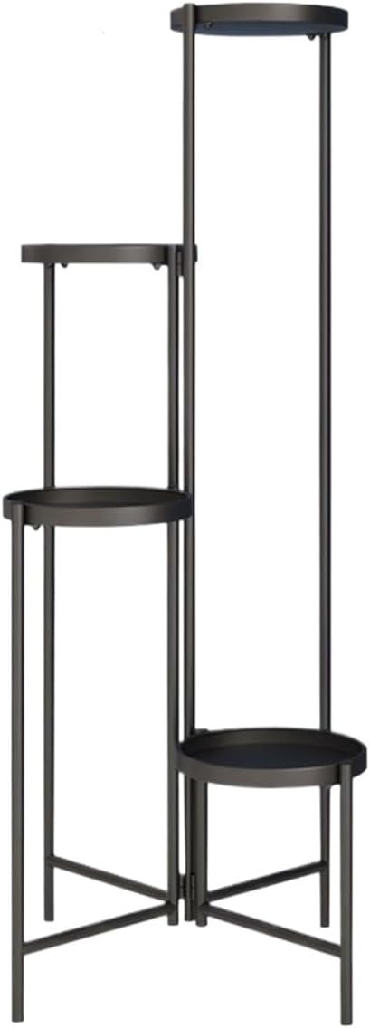 Mobile Storage Rack Freestanding Display Rack Tool Pegboard Garage,Indoor Outdoor Metal Plant StandVersatile Flower Rack & Shelf for Living Room & PatioStylish Black Display Holder for Home