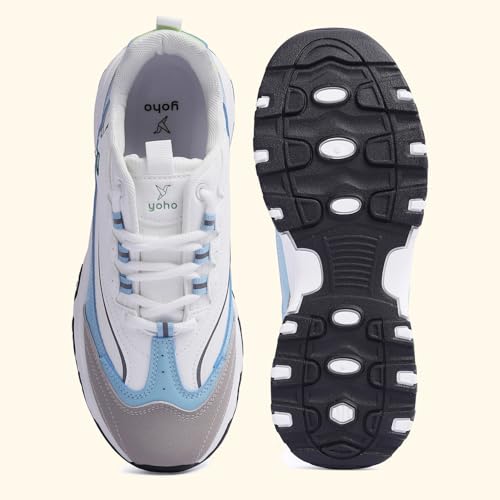Image of YOHO Women's Chonks Sporty Comfortable Chunky Sneakers | Lightweight & Breathable | Everyday Shoes for Woman /Girls