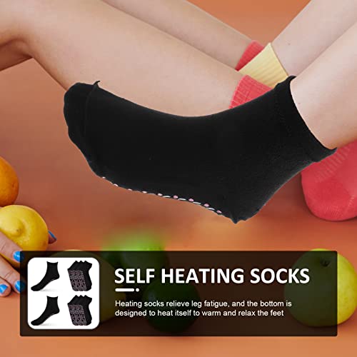 4 Pares Meias Auto-aquecidas Meias Modeladoras De Turmalina Meias Extra Grossas Meias De Inverno Uni