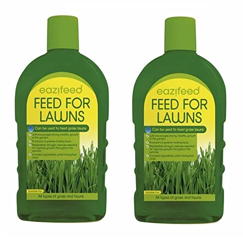 2x Feed for Lawns Food Source for All Types of lawns and Grass, Promotes Thicker, Greener & Healthier looking lawns